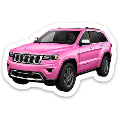 Pink jeep grand Cherokee with black trim sticker