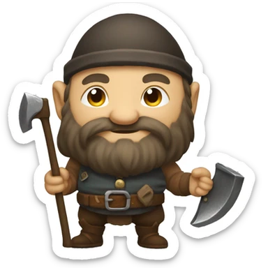 dwarf with pickaxe sticker