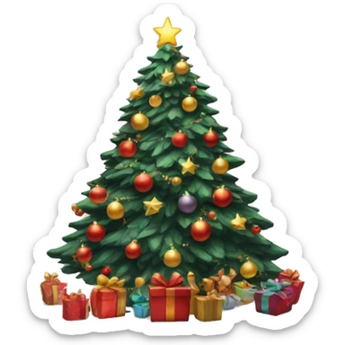 Aesthetic Christmas tree sticker