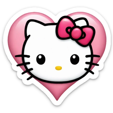 hello kitty heart sticker
