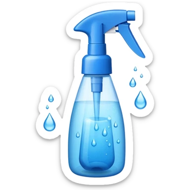 Spray bottle spritz with rag sticker