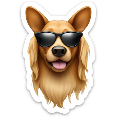 dog with sunglasses and a moose with baddie nails sticker