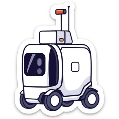 Lightweight delivery robot with modular cargo slots sticker