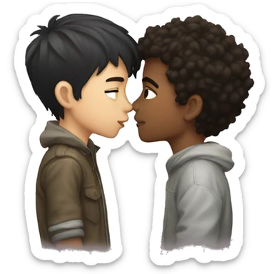 Boy x boy kiss sticker
