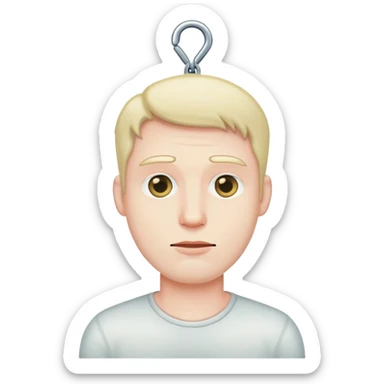 Hangman's game. The man has already hanged himself sticker