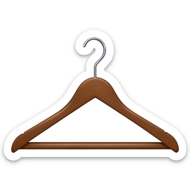 Hanger emoji wooden and angle sticker