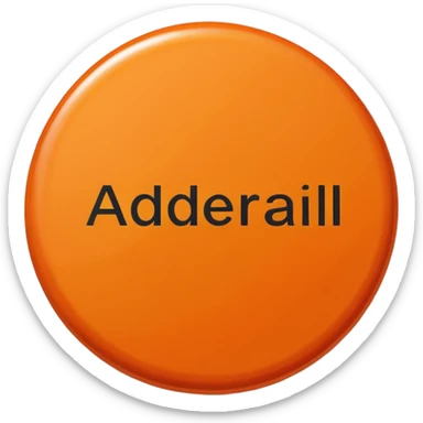 Round orange 30mg adderall with line shodow down center sticker
