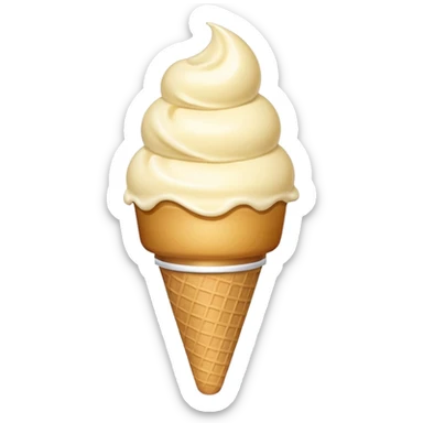 A single scoop of ice cream, smooth and creamy texture, glossy and soft, realistic, high detail, simple and cute design, isolated on white background, centered composition
 sticker