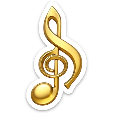 award in form of music note sticker