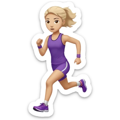 Girl running and working out sticker