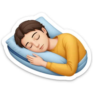 person sleeping on their back sticker