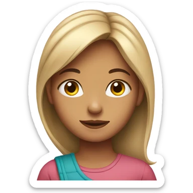 A girl side eying  sticker