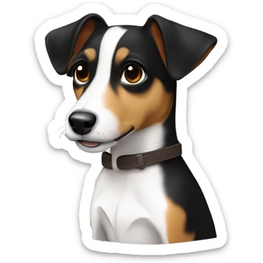 jack russel black and tan and white  sticker