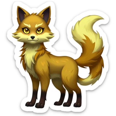 Multicolored gloomy glowing bioluminescent dark edgy gothic spooky warm badass realistic floral exotic Falvie-Fionbri-fursona, full body sticker