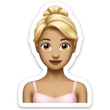 Ballerina with blond hair  sticker