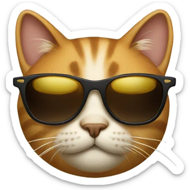 Cat with sunglasses sticker
