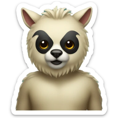 cute masked animal critter sticker