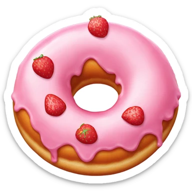 Strawberry doughnut from dunkin doughnuts  sticker