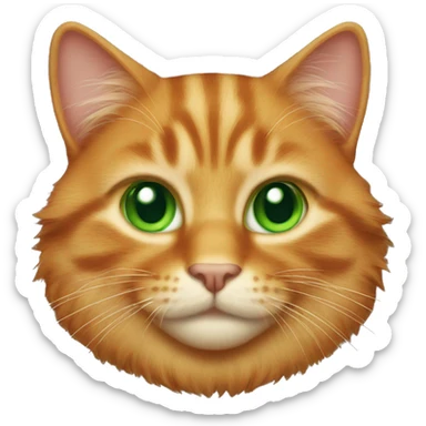 ginger cat with green eyes sticker