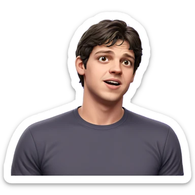 male portrait with purple background sticker