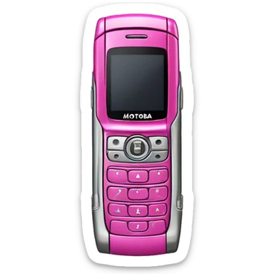 Pink Motorola Razr V3 flip-phone sticker