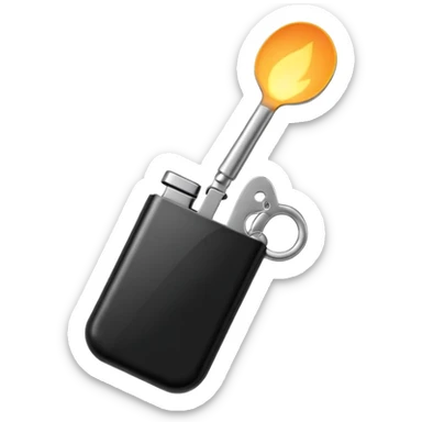 spoon and lighter sticker