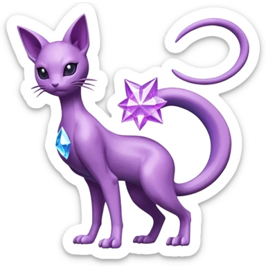 Mewtwo-Mew-Espeon-Fakémon-hybrid-creature (full body)  sticker