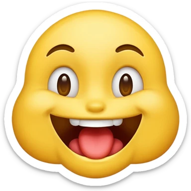 emoji biting its lip and drooling sticker