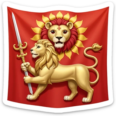 Pahlavi flag Lion Sun and Sword sticker