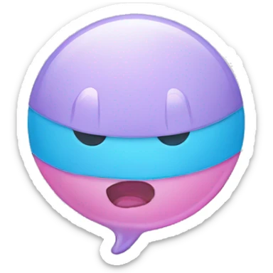 Blue piece of bubblegum sticker