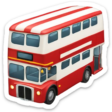 Double decker bus sticker