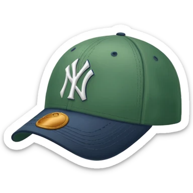 new york Yankee green cap sticker