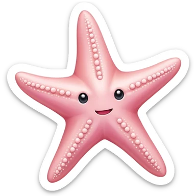 Pastel pink starfish sticker
