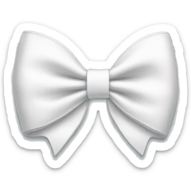 White bow sticker