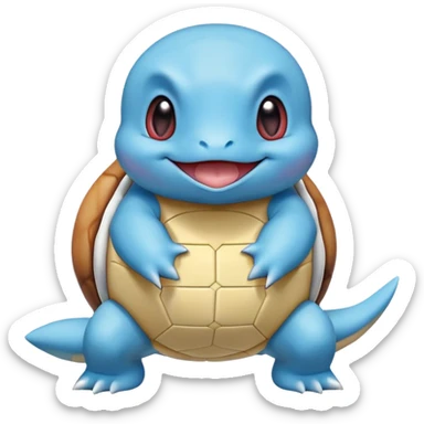 Squirtle with tongue out sticker