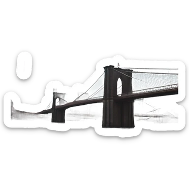 Brooklyn bridge seen from the sea sticker