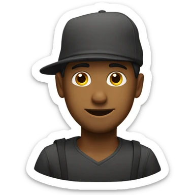 Ryan with a hat on sticker