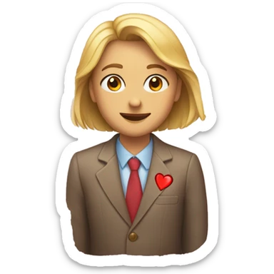 The heart that says “катена" sticker