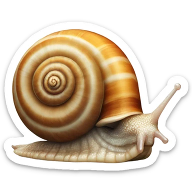 Snail shell sticker