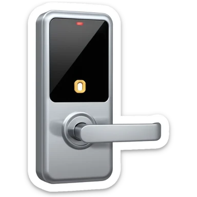 Electronic Door Lock System with card insert only screen no key hole sticker