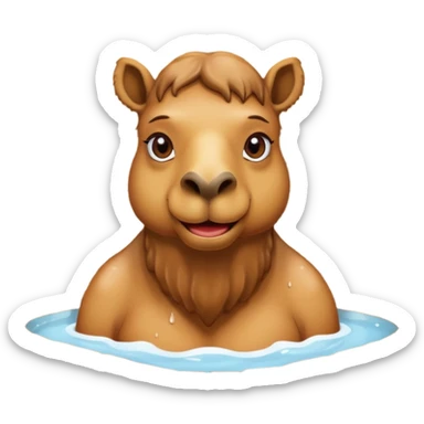 Camel in sauna sticker