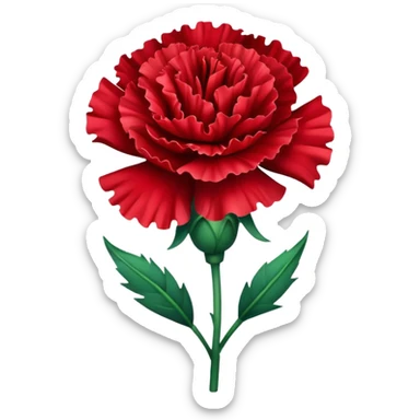 Red carnation sticker