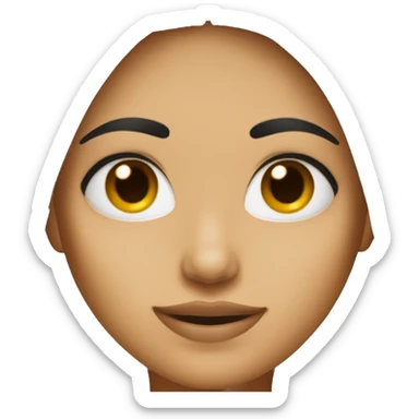 A girl head with tan skin and black hair sticker