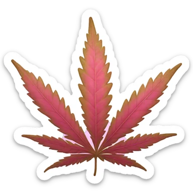 pink marijuana leaf sticker
