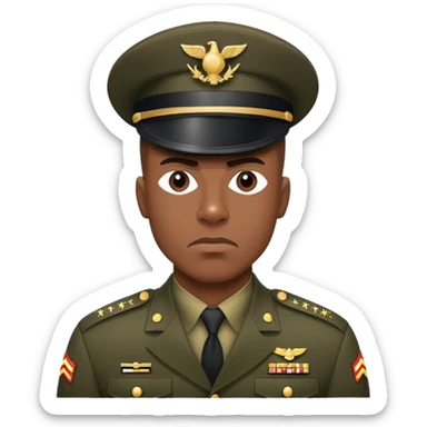 Black drill instructor in the army sticker