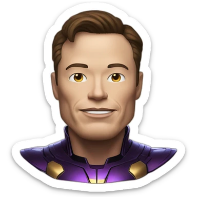 Elon musk as thanos sticker