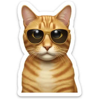 Cat with sunglasses sticker