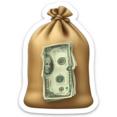 un ladron con una bolsa de dinero en el hombro sticker