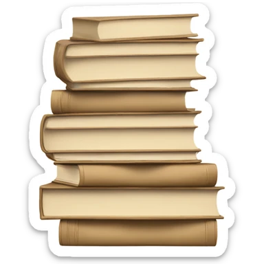 Stack of beige books sticker