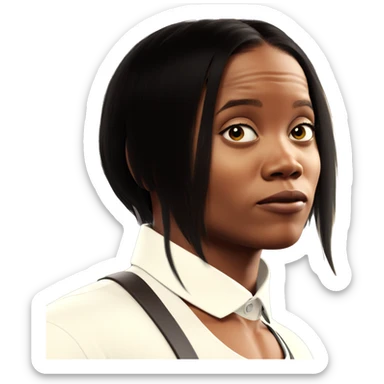 boy in white shirt portrait sticker